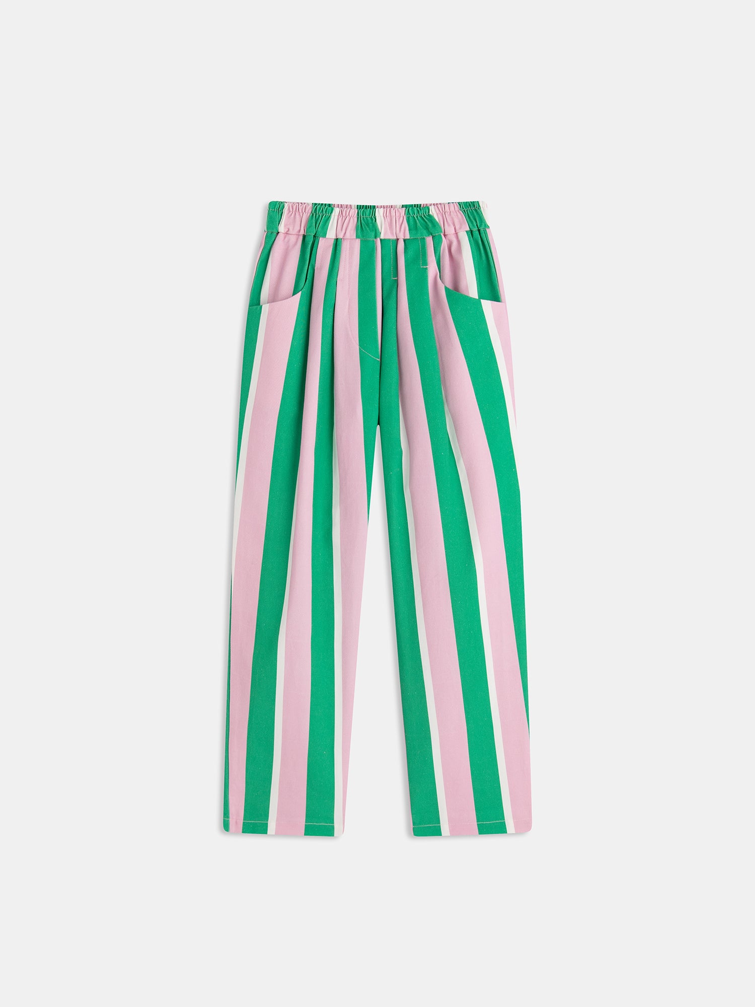 Green and cheap yellow striped pants