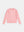 Pink Crewneck Cable-knit Sweater